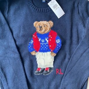 Polo Bear cotton sweater size larger 14/16